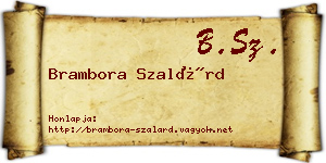 Brambora Szalárd névjegykártya